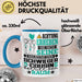 Schwiegercousin Geschenk Tasse Lustiger Spruch Erheben Sie Sich Der Schwiegercousin Betritt den Raum Blau Trendation