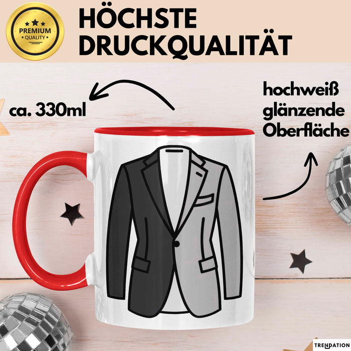 Minimalistischer Modefan Tasse Geschenkidee Rot Trendation