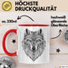 Wolf Tasse Geschenk Wolf für Wildtierliebhaber Rot Trendation