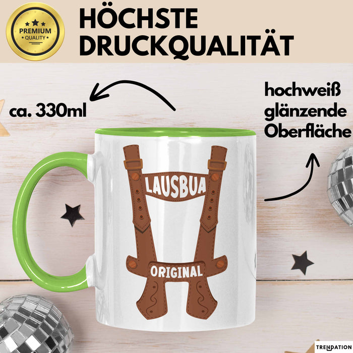 Lausbua Tasse Geschenk Oktober München Geschenkidee Original Becher Grün Trendation
