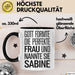 Sabine Tasse Geschenk Gott Formte Die Perfekte Frau Sabine Geschenkidee Schwarz Trendation