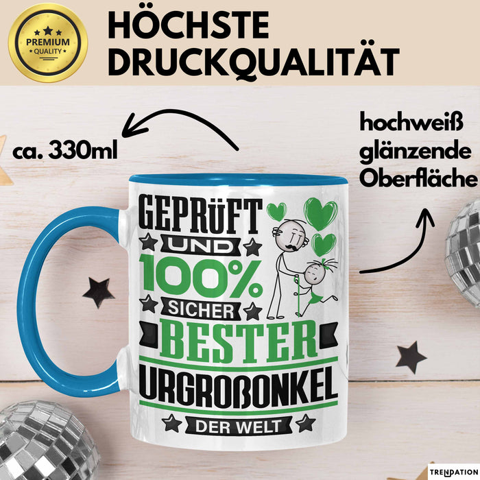 Urgroßonkel Geschenk Lustiger Spruch für Urgroßonkel Geschenkidee Bester Urgroßonkel Der Welt Blau Trendation