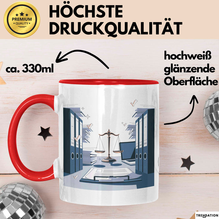 Rechtsanwalts Assistent Tasse Geschenk Lustige Geschenkidee Spruch Für Kanzlei Profis Rot Trendation