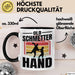 Handball Geschenk Tasse Geschenkidee Handball-Spieler Handballspielerin Mädchen Jungs Kaffee-Becher Old Schmetterhand Schwarz Trendation