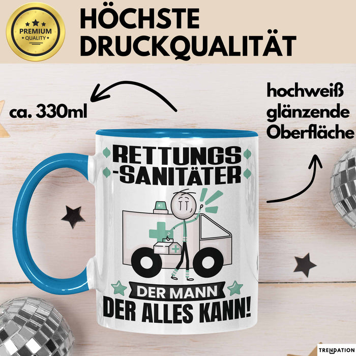 Rettungssanitäter Tasse Geschenk für Rettungssanitäter Der Mann Der Alles Kann Geschenkidee zum Geburtstag Blau Trendation