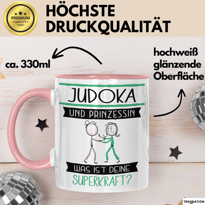 Judoka Und Prinzessin Tasse Geschenk Für Eine Judoka Geburtstag Was Ist Deine Superkraft Rosa Trendation