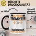 Trompeter Tasse Geschenk für Trompeter Geburtstag Lustiger Spruch Kaffee-Becher Was Ist Deine Superkraft Schwarz Trendation