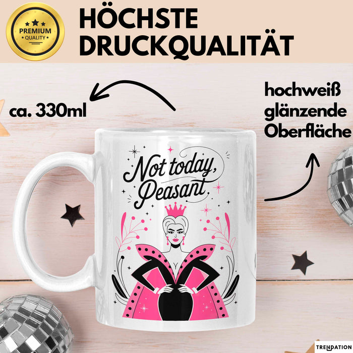 Freche Königin Tasse Geschenk Lustige Geschenkidee Spruch Für Starke Persönlichkeiten Weiß Trendation