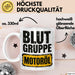 Auto Kfz Mechaniker Tasse Geschenk Lustige Geschenkidee Spruch Blutgruppe Motoröl Weiß Trendation