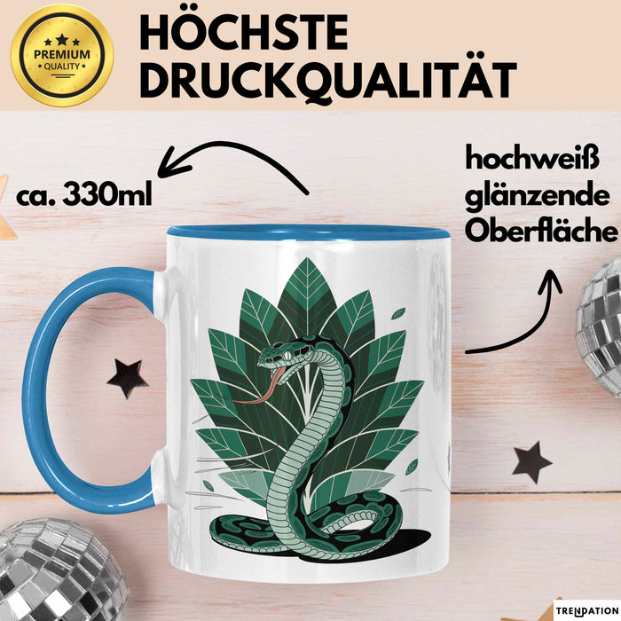 Reptilien Liebhaber Tasse Geschenk Lustige Geschenkidee Spruch Für Kaltblütige Fans Blau Trendation