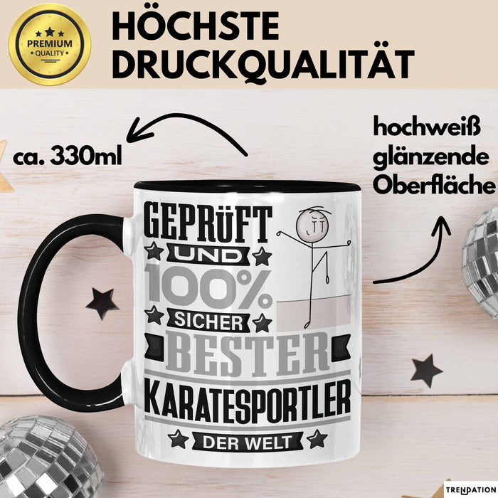 Karatesportler Geschenk Lustiger Spruch für Karatesportler Geschenkidee Bester Karatesportler Der Welt Schwarz Trendation