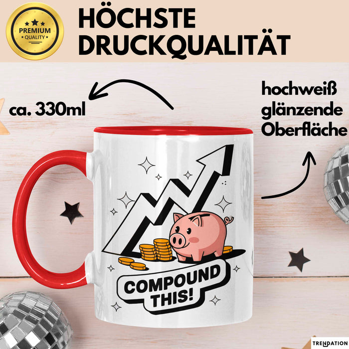 Investor Tasse Geschenk Lustige Geschenkidee Spruch Für Vermögens Erbauer Rot Trendation