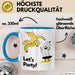 Geburtstagsfeier Banane Tasse Geschenk Lustige Geschenkidee Spruch Lasst Uns Feiern Blau Trendation
