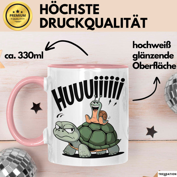 Schildkröte Tierliebhaber Tasse Geschenk Lustige Geschenkidee Spruch Schildkröte Und Schnecke Rosa Trendation
