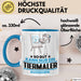 Tiermaler Geschenk Tasse So Gut Kann Nur Ein Tiermaler Aussehen Geschenkidee Kaffee-Becher Blau Trendation