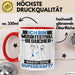 Musikfestival-Besucher Tasse Geschenk für Musikfestival-Besucher Geburtstag Lustiger Spruch Kaffee-Becher Was Ist Deine Superkraft Rot Trendation