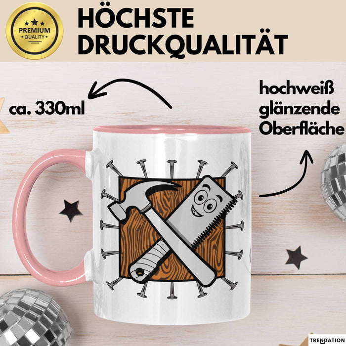 Tischler Tasse Geschenk Lustige Geschenkidee Spruch Für Holzhandwerker Rosa Trendation