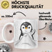 Lustige Tasse Geschenk Klein Pinguin Süßer Becher Spruch Weiß Trendation