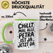 Petra Tasse Geschenk Chillt Mal Alle Petra Ist Ja Jetzt Da Geschenkidee Becher mit Name Grün Trendation