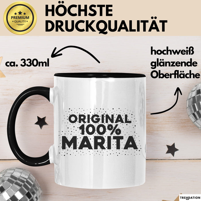 Marita Tasse Original 100% Marita Geschenk Schwarz Trendation