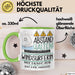 Windsurferin Tasse Geschenk Lustig Abstand Halten Hochleistungs-Windsurferin Mit Drang Zur Perfektion Bei Der Arbeit Grün Trendation
