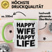 Ehefrau Ehefrauen Ehemänner Sarkasmus Tasse Becher Geschenk Lustige Geschenkidee Spruch Glückliche Frau Glückliches Leben Grün Trendation