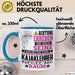 Kajaklehrer Geschenk Tasse Lustiger Spruch Erheben Sie Sich Der Kajaklehrer Betritt den Raum Blau Trendation