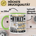 Athlet Geschenk Tasse Geschenkidee für Athlet Geburtstag Lustiger Spruch Ich Bin Athlet Ich Kann Es Dir Erklären Aber Nicht Für Dich Verstehen Grün Trendation