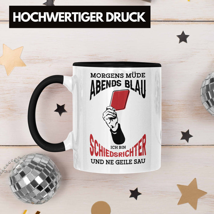 Schiedsrichter Tasse Geschenk für Schiedsrichter mit Spruch Schwarz Trendation