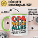 Opa Großvater Tasse Becher Geschenk Lustige Geschenkidee Spruch Opa Weiss Alles Grün Trendation