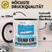 Surfer Geschenk Tasse Ich Bin Surfer Aber Sag Doch Einfach Superheld Lustige Geschenkdiee für Surfer Kaffee-Becher Schwarz Trendation