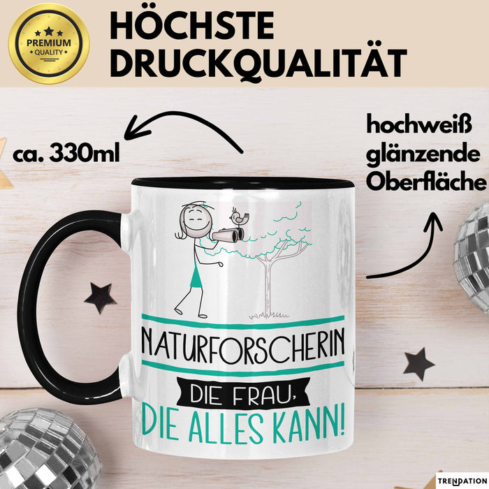 Naturforscherin Geschenk Tasse Becher Die Frau Die Allen Kann Geschenkidee für eine Naturforscherin Lustig Trendation