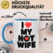 Ehefrau Ehefrauen Verheiratete Frauen Sarkasmus Tasse Becher Geschenk Lustige Geschenkidee Spruch Ich Liebe Meine Heiße Frau Blau Trendation