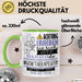 Musiktherapeutin Tasse Geschenk Lustiger Spruch Bitte Erheben Sie Sich Seine Majestät Die Musiktherapeutin Betritt Den Raum Grün Trendation