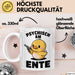 Quietscheente Tier Tasse Geschenk Lustige Geschenkidee Spruch Psychisch Am Ente Weiß Trendation