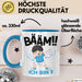Tasse BÄÄM Ich bin 7 Kindergeburtstagsgeschenk mit DabTanz Blau Trendation