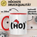 Chemielehrer Unterricht Tasse Geschenk Lustige Geschenkidee Spruch Ho Ho Ho Christmas Santa Rot Trendation