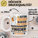 Forscher Geschenk Tasse Lustiger Spruch Erheben Sie Sich Der Forscher Betritt den Raum Weiß Trendation