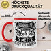 Handball Geschenk Tasse Geschenkidee Handball-Spieler Handballspielerin Mädchen Jungs Kaffee-Becher Ab 9 Meter Gibt Es Krieg Rot Trendation