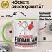 Fußballfan Geschenk Tasse Ich Bin Fußballfan Aber Sag Doch Einfach Superheld Lustige Geschenkdiee für Fußballfan Kaffee-Becher Grün Trendation