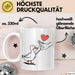 Ente Tier Liebe Herz Tasse Geschenk Lustige Geschenkidee Spruch Weiß Trendation