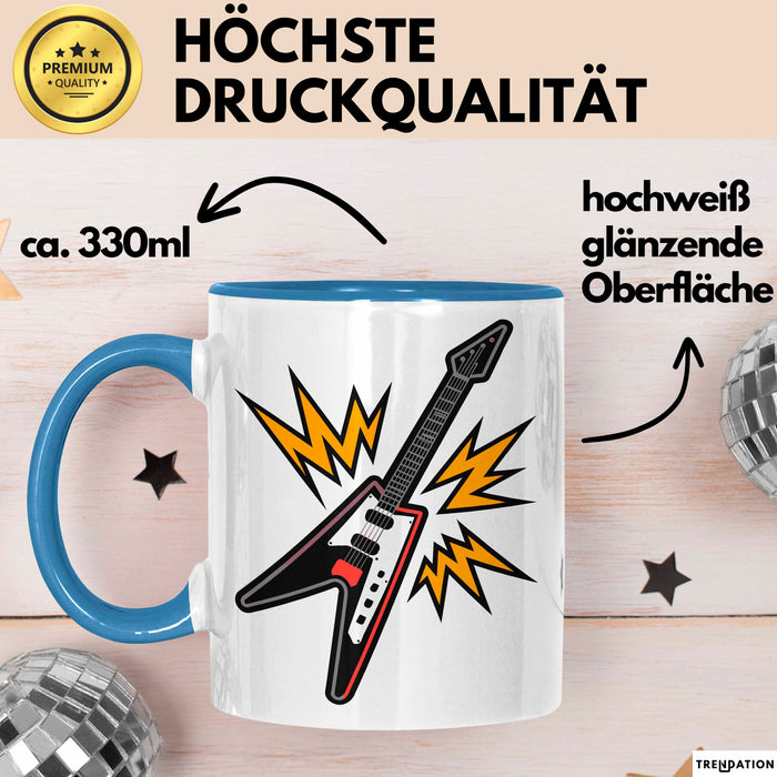 Rockband Fan Tasse Geschenkidee für laute Musikliebhaber Blau Trendation