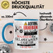 Geländewagenfahrerin Tasse Geschenk Lustiger Spruch Bitte Erheben Sie Sich Seine Majestät Die Geländewagenfahrerin Betritt Den Raum Blau Trendation