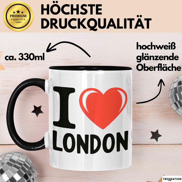 England London Tasse Geschenk Lustige Geschenkidee Spruch Ich Liebe London Trendation