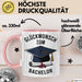 Schüler Abschluss Tasse Geschenk Lustige Geschenkidee Spruch Glückwunsch Zum Bachelor Rosa Trendation