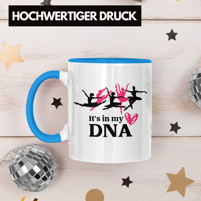 Trendation - Ballett Ballerina Tänzerin Tasse Mädchen Geschenk Frauen Tanzen Geschenkidee Kaffeetasse Blau Trendation