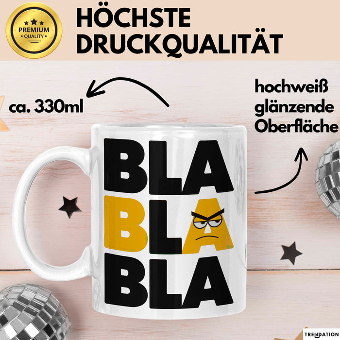 Sarkasmus Tasse Geschenkidee Bla Sarkastischer Humor Weiß Trendation
