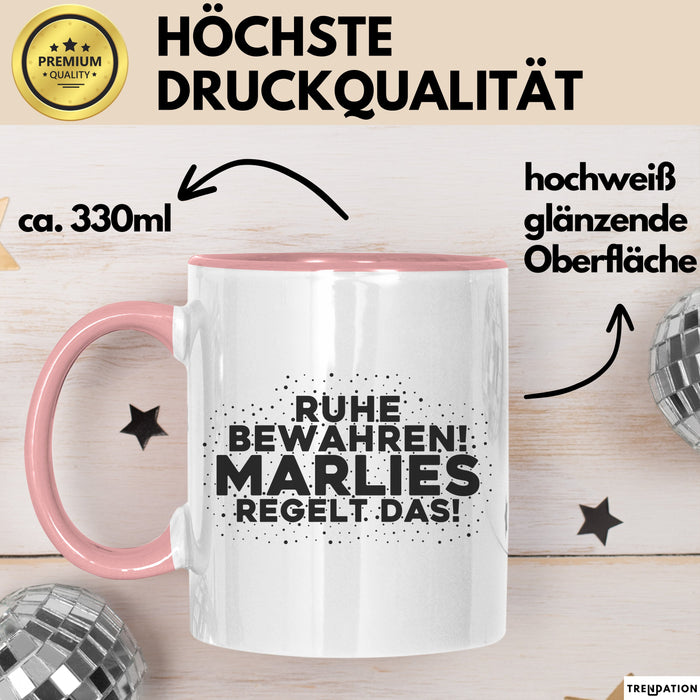 Marlies Tasse Ruhe Bewahren! Marlies Regelt Das! Geschenk