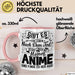 Anime Geschenk Tasse Lustiger Spruch Gibt Es Leben Nach Dem Tod Anime-Liebhaberin Geschenkidee Rosa Trendation
