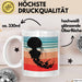 Quallen-Liebhaber Tasse Geschenkdiee Vintage Look Retro Becher Weiß Trendation
